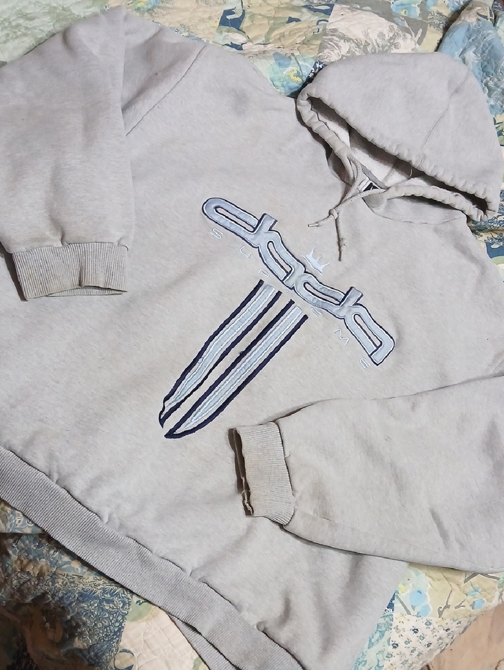 dada Supreme Light Gray Hoodie 2xL. Vintage 90's‎